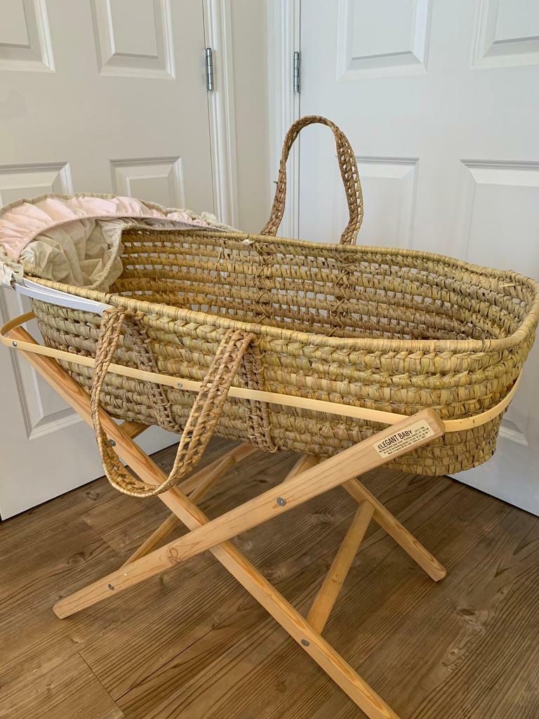 elegant baby moses basket